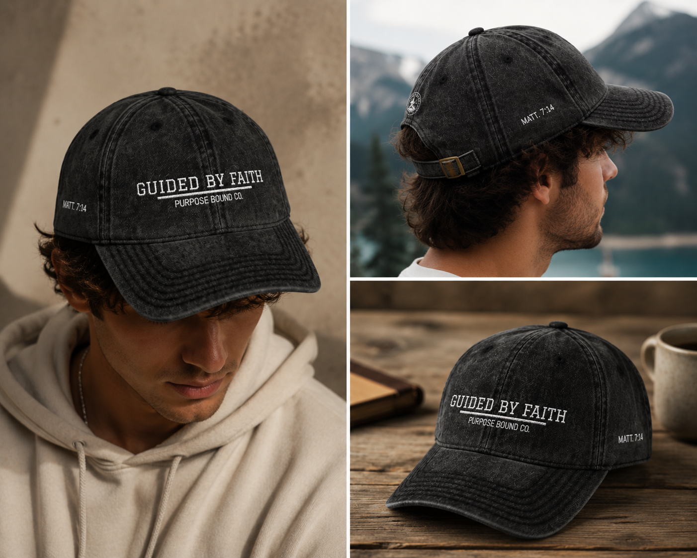 Guided By Faith | Vintage Embroidered Cap