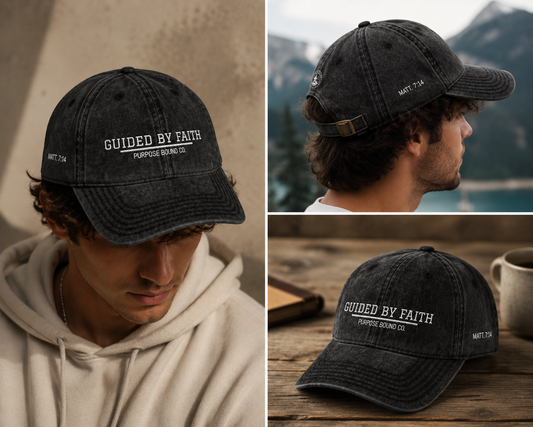 Guided By Faith | Vintage Embroidered Cap