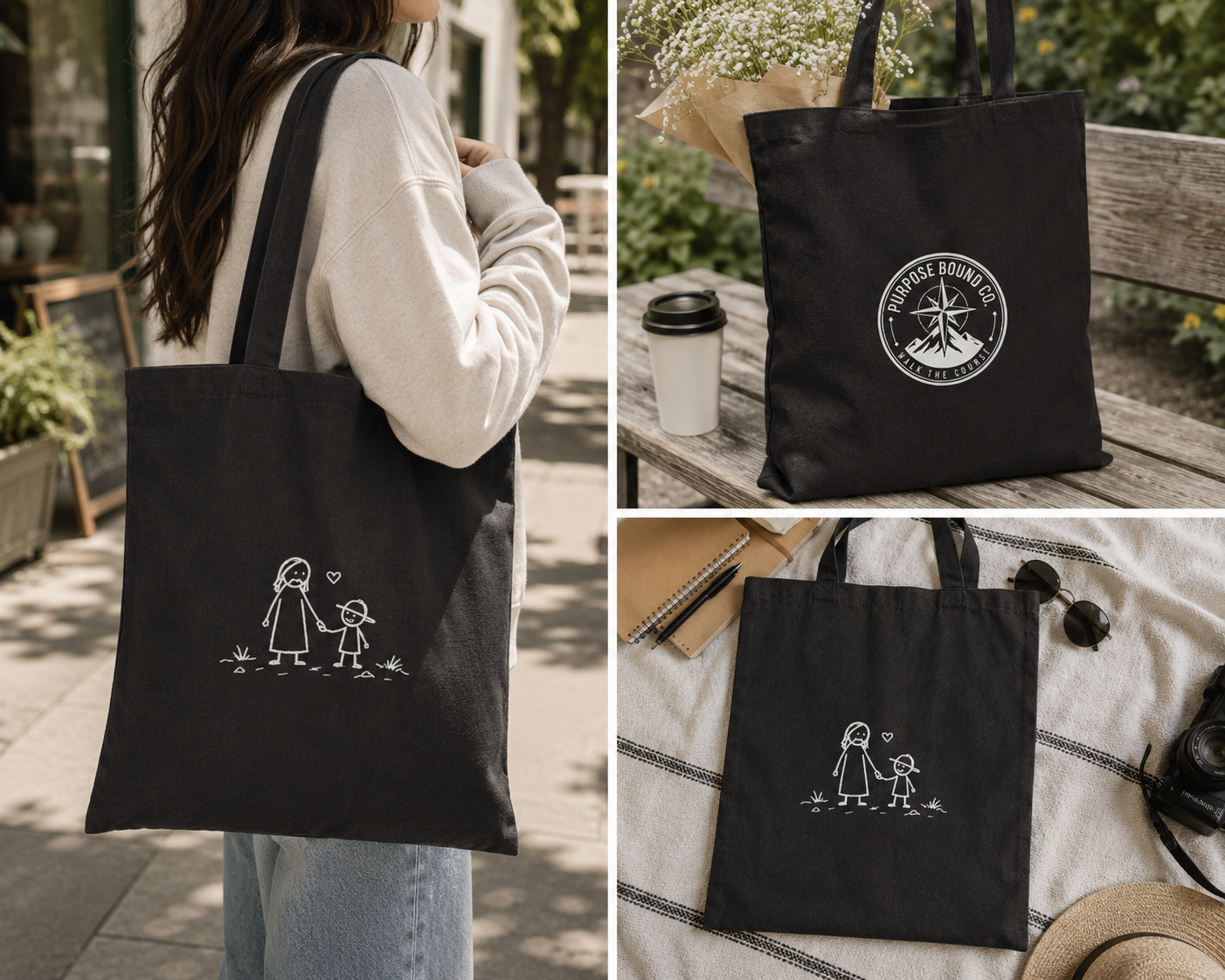 Jesus & Me | Black Canvas Tote